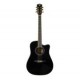 Rockdale Aurora D7 C BK Gloss акустическая гитара, дредноут, с вырезом, цвет черный