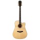 Rockdale Aurora D10 С NAT Solid акустическая гитара дредноут с вырезом, массив ели, цвет натуральный