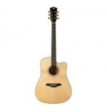 Rockdale Aurora D10 С NAT Solid акустическая гитара дредноут с вырезом, массив ели, цвет натуральный
