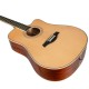 Rockdale Aurora D10 С NAT Solid акустическая гитара дредноут с вырезом, массив ели, цвет натуральный