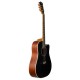 Rockdale Aurora D7 C BK Satin акустическая гитара дредноут с вырезом, цвет черный