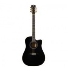 Rockdale Aurora D7 C BK Satin акустическая гитара дредноут с вырезом, цвет черный