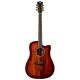 Rockdale Aurora D7 C Koa ASB акустическая гитара, дредноут с вырезом, цвет санберст