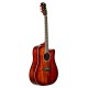 Rockdale Aurora D7 C Koa ASB акустическая гитара, дредноут с вырезом, цвет санберст
