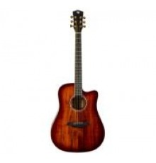 Rockdale Aurora D7 C Koa ASB акустическая гитара, дредноут с вырезом, цвет санберст