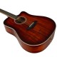 Rockdale Aurora D7 C Koa ASB акустическая гитара, дредноут с вырезом, цвет санберст