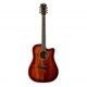Rockdale Aurora D7 C Koa ASB акустическая гитара, дредноут с вырезом, цвет санберст