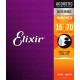 Elixir 11308 NANOWEB Комплект струн для акустической 8-струнной баритон гитары, бронза 80/20, 16-70