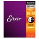 Elixir 11308 NANOWEB Комплект струн для акустической 8-струнной баритон гитары, бронза 80/20, 16-70