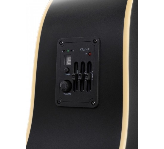 Parkwood W81E-BKS электроакустическая гитара, черная, с чехлом УЦЕНКА