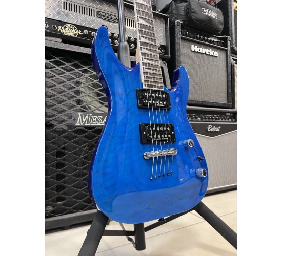 Jackson JS32TQ Dinky Arch Top DKA Transparent Blue электрогитара, цвет синий USED