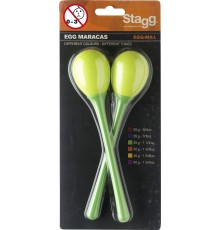 Stagg EGG-MA L/GR Маракасы «яйцо», с длинной ручкой, пара