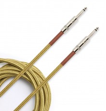 Planet Waves PW-BG-15TW шнур гитарный Custom jack-jack, нейлоновая оплётка, 4,57 м, золотистый
