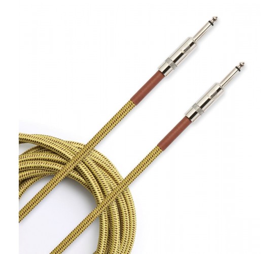 Planet Waves PW-BG-15TW шнур гитарный Custom jack-jack, нейлоновая оплётка, 4,57 м, золотистый