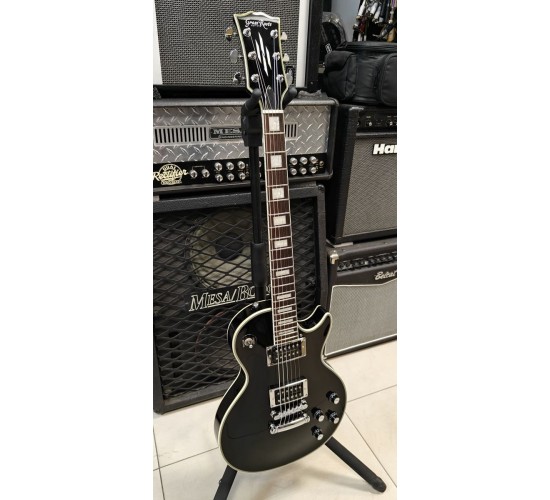 Grass Roots G-LP-60C Les Paul Custom электрогитара, цвет черный, Корея USED