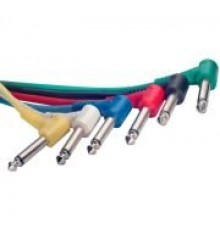 Stagg SPC010L E 6 моно патч-кабелей с пластиковыми разъемами, длиной 10 см
