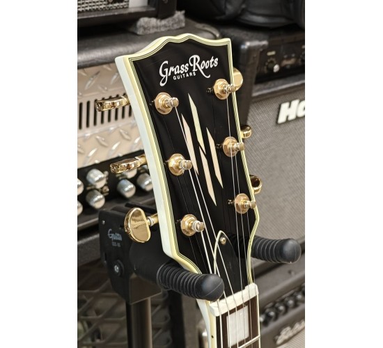 Grass Roots G-LP-60C Les Paul Custom электрогитара, цвет белый, Корея USED