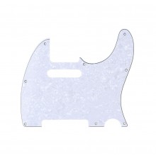 Musiclily MX1400WP Пикгард для гитары Telecaster, 4 слоя, цвет белый жемчуг