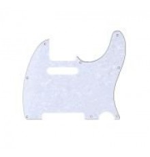 Musiclily MX1400WP Пикгард для гитары Telecaster, 4 слоя, цвет белый жемчуг