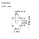 Musiclily MX1586BK Панель для джека овальная Gibson LP/Epiphone, черная, 1 шт.