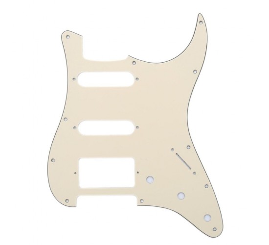 Musiclily MX0313 Пикгард для электрогитары Fender Stratocaster HSS, 3 слоя, кремовая