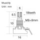 Musiclily MX1956 Потенциометр громкости B25K (лин), 1шт