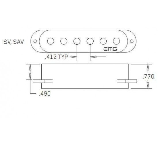 EMG SAV WH Активный звукосниматель типа «сингл» для Stratocaster