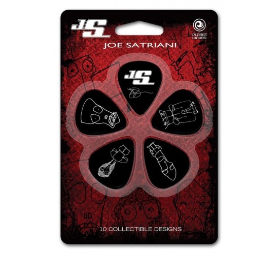 Planet Waves 1CBK6-10JS Joe Satriani Медиаторы, черные, толстые