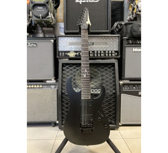 VJS Soulmaster VSM-120/7 SSBM 7-ми струнная электрогитара, Superstrat, цвет Select Satin Black Metallic (атласный черный металлик) USED