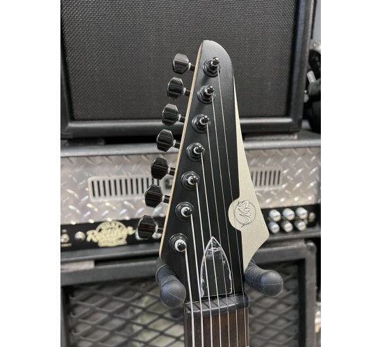 VJS Soulmaster VSM-120/7 SSBM 7-ми струнная электрогитара, Superstrat, цвет Select Satin Black Metallic (атласный черный металлик) USED