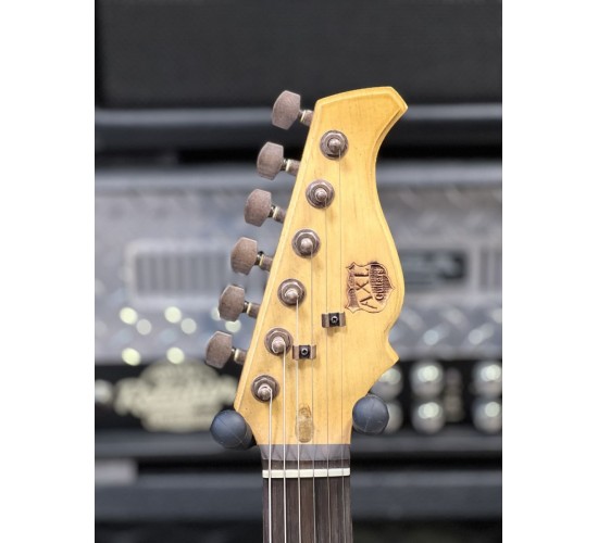 AXL Badwater AS-820 электрогитара Relic, цвет Crackle Brown/White USED