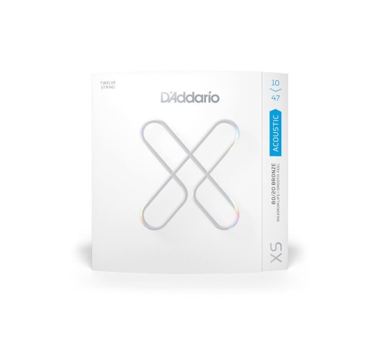 D'Addario XSABR1047-12 Комплект струн для 12-струнной акустической гитары, бронза, 10-47