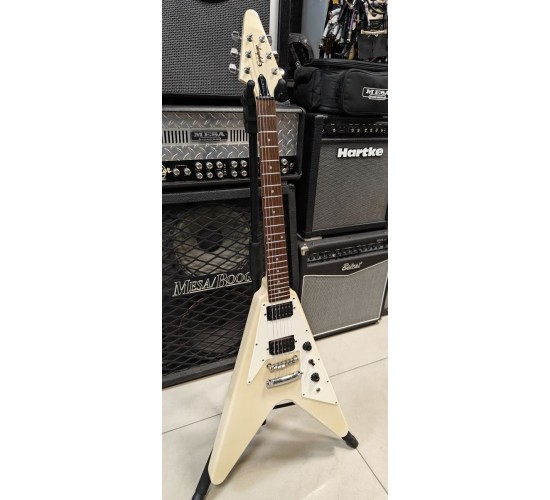 Epiphone Flying V электрогитара, цвет белый, Корея USED