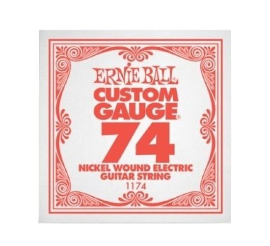 Ernie Ball 1174 струна для электро и акустических гитар. Сталь, калибр .074