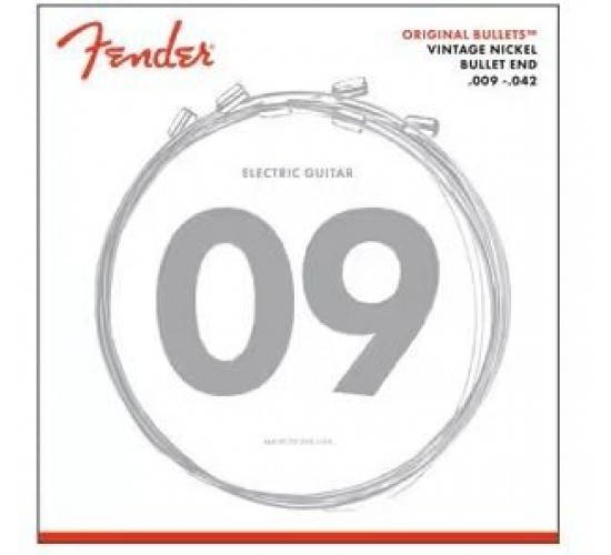 Fender Original Bullets Pure Nickel Bullet Ends 3150's Light струны для электрогитары, 09-42