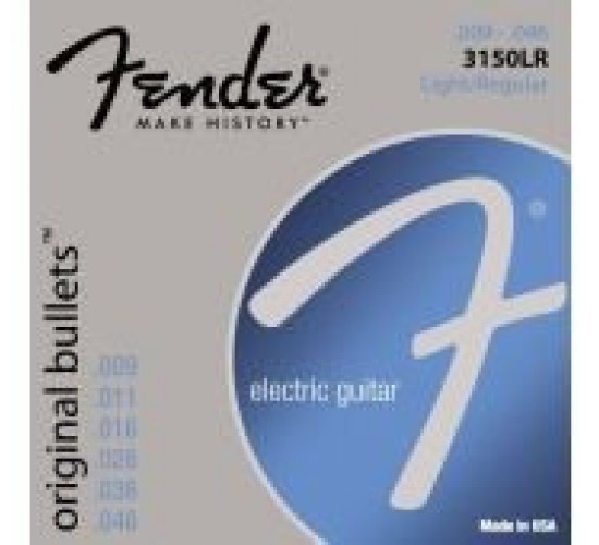 Fender 3150LR Original Bullets Pure Nickel Bullet Ends струны для электрогитары, никель, 09-46