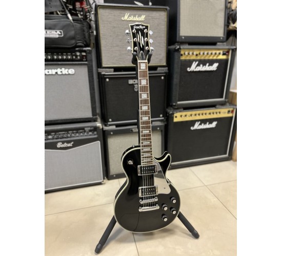 Grass Roots G-LP-60C JS Les Paul Custom электрогитара, цвет черный, Корея USED