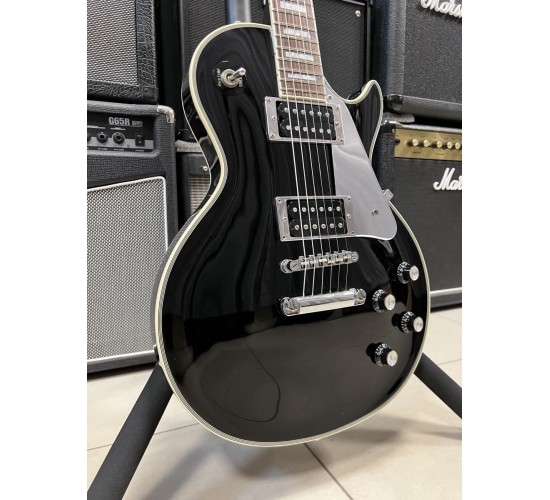 Grass Roots G-LP-60C JS Les Paul Custom электрогитара, цвет черный, Корея USED