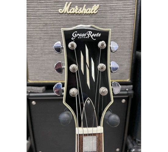 Grass Roots G-LP-60C JS Les Paul Custom электрогитара, цвет черный, Корея USED