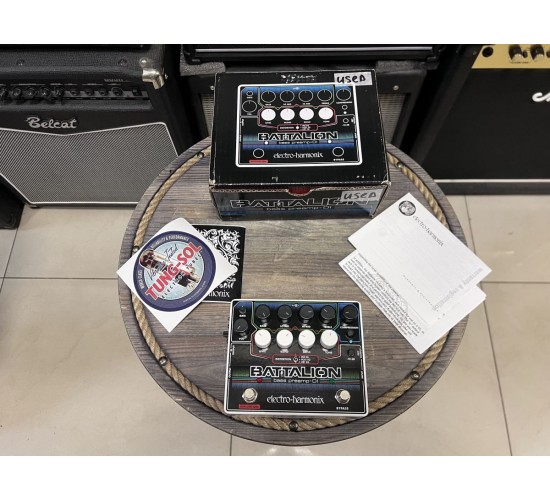 Electro-Harmonix BATTALION bass preamp + DI басовая педаль - преамп USED