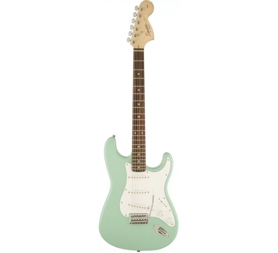 Fender Squier Affinity Stratocaster FSR Surf Green электрогитара, цвет зеленый, выставочный образец