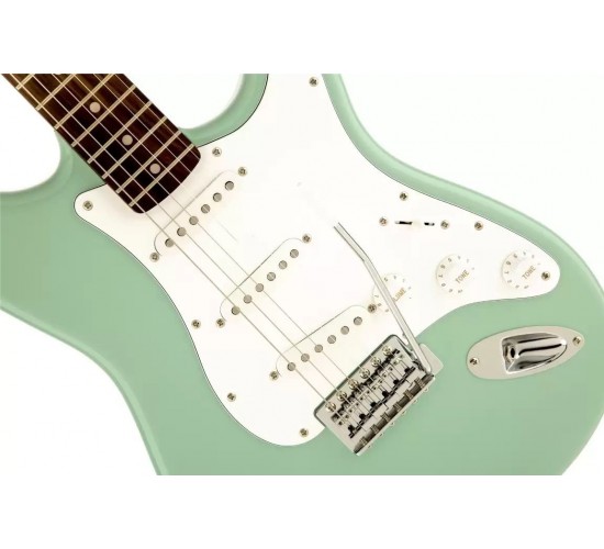 Fender Squier Affinity Stratocaster FSR Surf Green электрогитара, цвет зеленый, выставочный образец