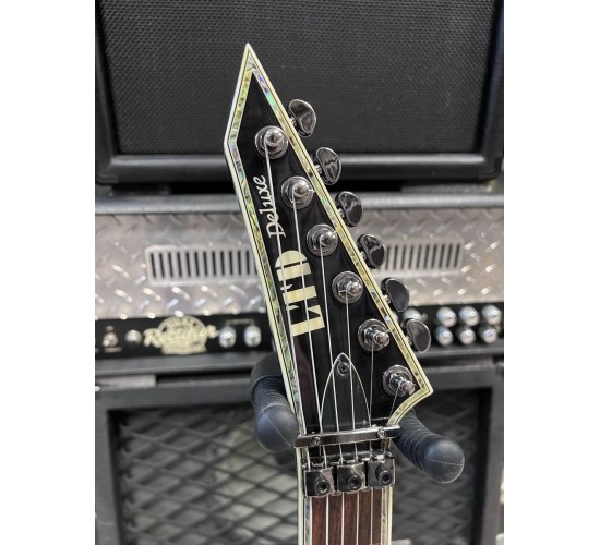 ESP LTD Deluxe M-1000 See-Thru Black электрогитара, Корея USED