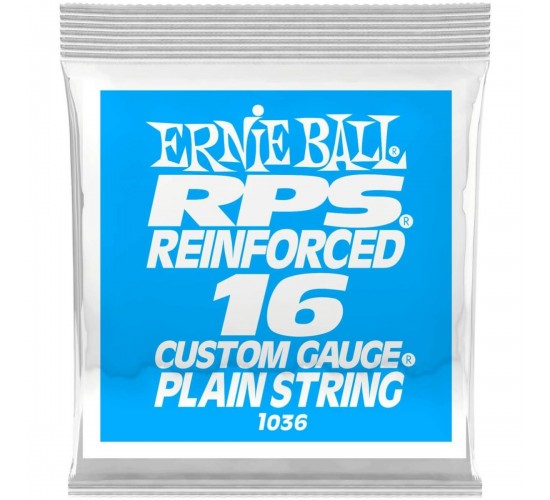 Ernie Ball 1036 одиночная струна RPS для электрогитары, сталь, калибр .016