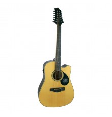 Greg Bennett GD112SCE N электроакустическая гитара 12-струнная, дредноут с вырезом, цвет натуральный