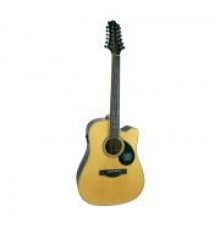 Greg Bennett GD112SCE N электроакустическая гитара 12-струнная, дредноут с вырезом, цвет натуральный