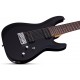 Schecter C-8 Deluxe SBK 8-струнная электрогитара, цвет матовый чёрный