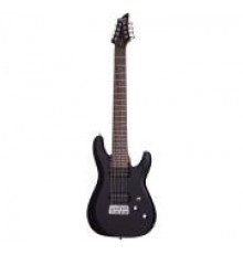 Schecter C-8 Deluxe SBK 8-струнная электрогитара, цвет матовый чёрный