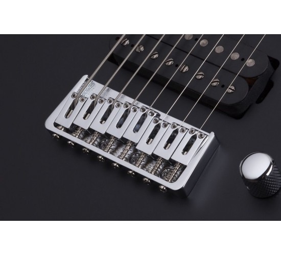 Schecter C-8 Deluxe SBK 8-струнная электрогитара, цвет матовый чёрный