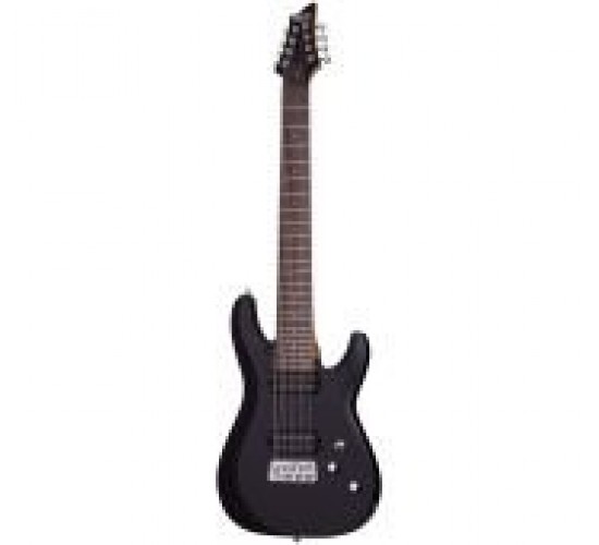 Schecter C-8 Deluxe SBK 8-струнная электрогитара, цвет матовый чёрный